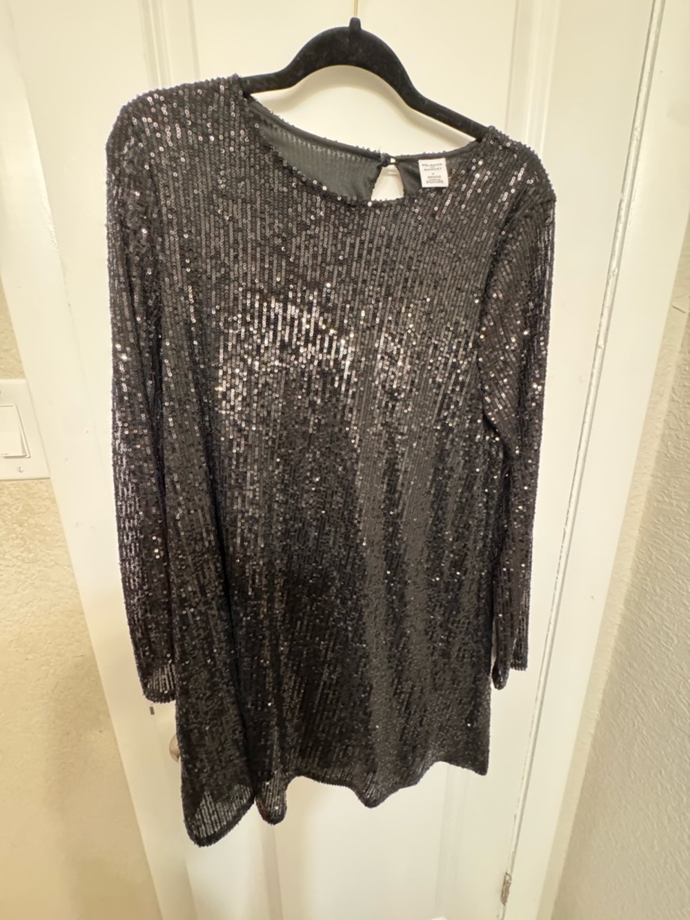 Melrose and Market Black Sequin Party Top